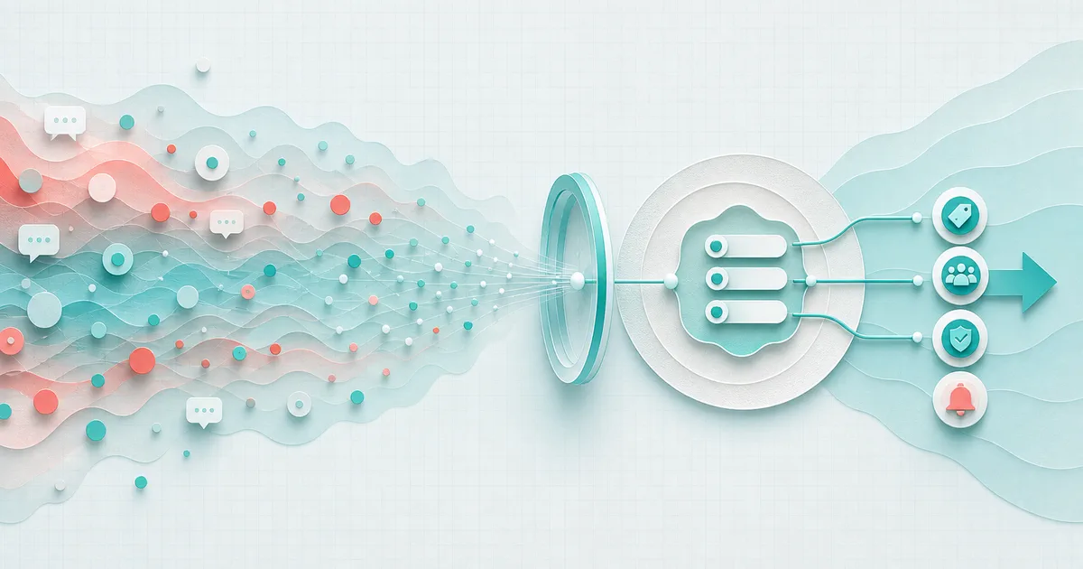 A verification lens turning ambiguous sentiment ripples into a structured brand event