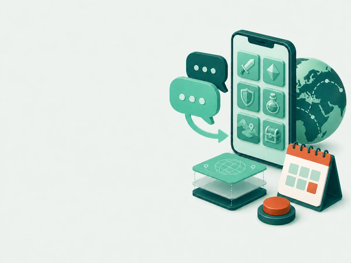 A mobile game moves between regional devices with localization controls and a delivery partner