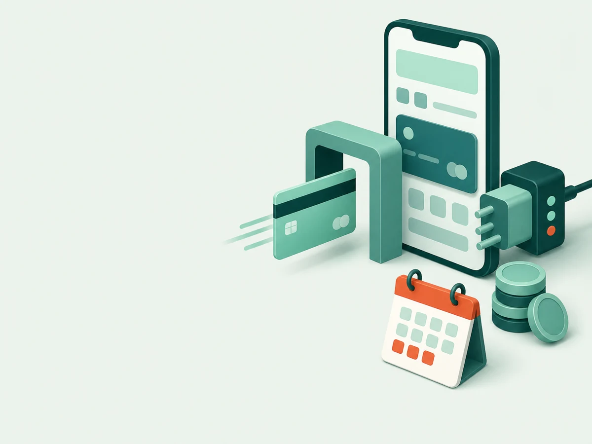 A mini app, wallet, and payment connector show a search for a payment integration partner